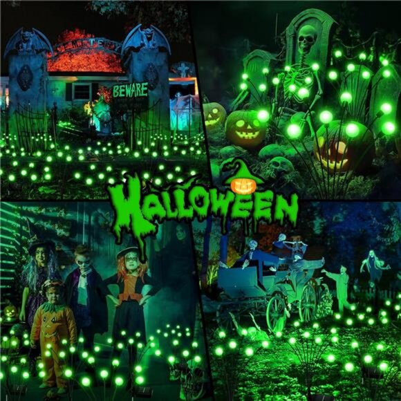 6Pack 48 LED Halloween Decorations Outdoor -Upgraded Swaying Solar Lights - Picture 5 of 8